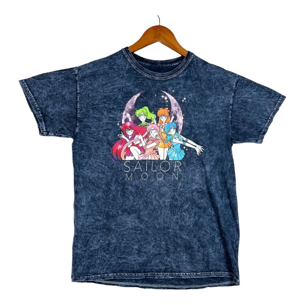 Anime Nerd Girls T-Shirt I Am Sailor Moon Acid Wash I Will Punish You Gray M